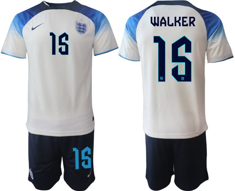 Men 2022 World Cup National Team England home white #15 Soccer Jerseys
